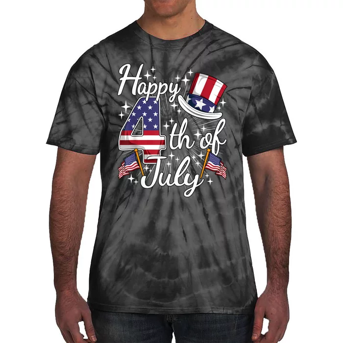 Happy 4th Of July Forth Of July Tie-Dye T-Shirt