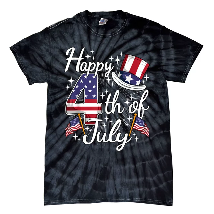 Happy 4th Of July Forth Of July Tie-Dye T-Shirt