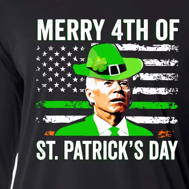 Happy 4th Of July St Patricks Day Joe Biden Funny Cooling Performance Long Sleeve Crew