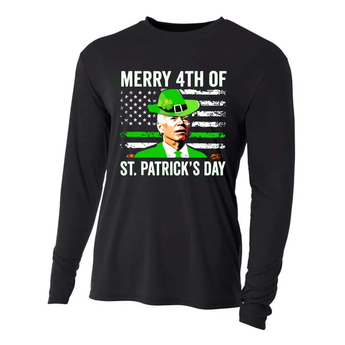 Happy 4th Of July St Patricks Day Joe Biden Funny Cooling Performance Long Sleeve Crew