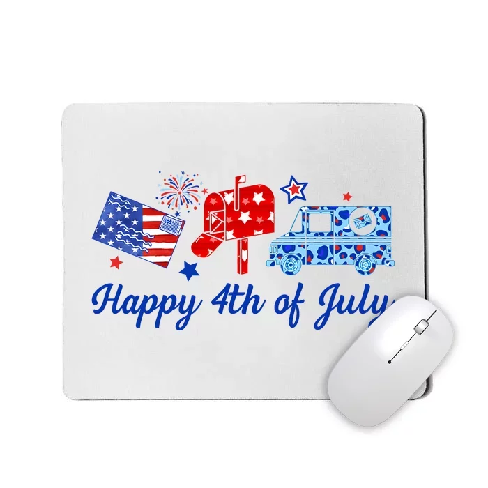 Happy 4th Of July Postal Worker Mousepad