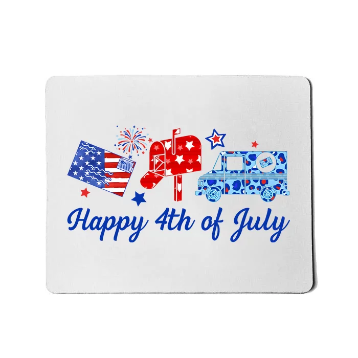 Happy 4th Of July Postal Worker Mousepad