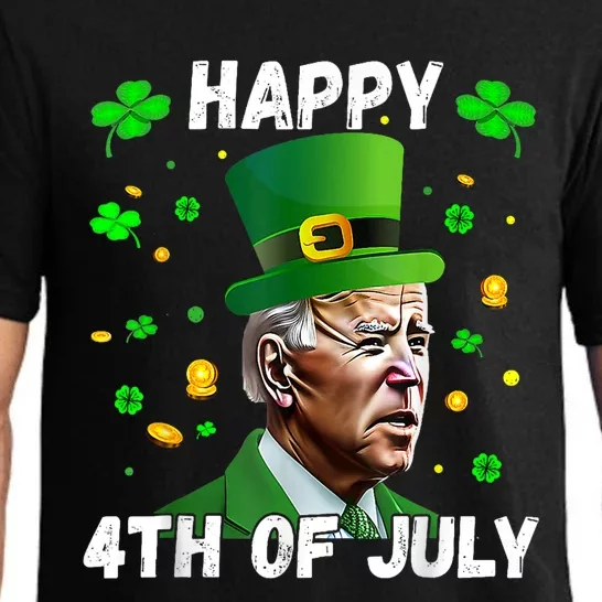 Happy 4th Of July Confused Funny Joe Biden St Patricks Day Pajama Set