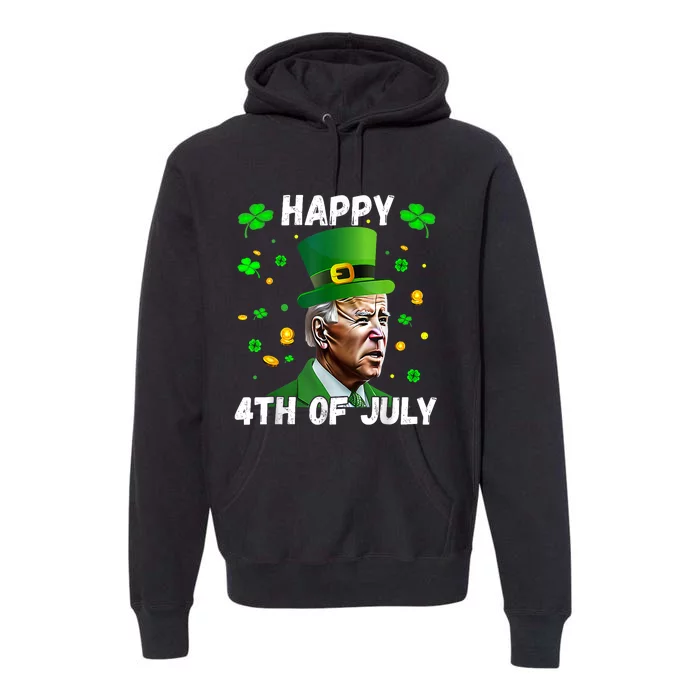 Happy 4th Of July Confused Funny Joe Biden St Patricks Day Premium Hoodie