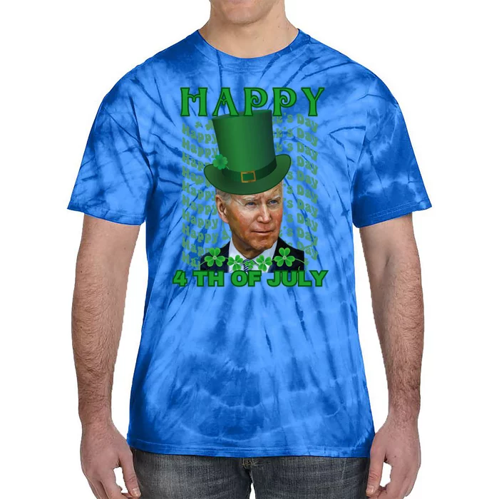 Happy 4th Of July Confused Funny Joe Biden St Patrick Day Gift Tie-Dye T-Shirt