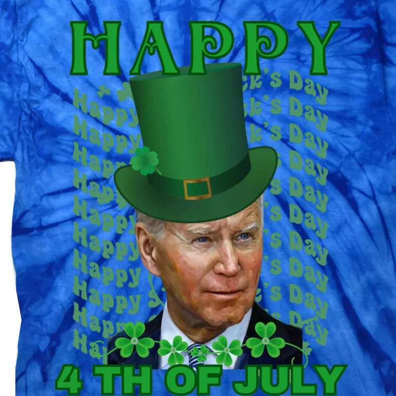 Happy 4th Of July Confused Funny Joe Biden St Patrick Day Gift Tie-Dye T-Shirt