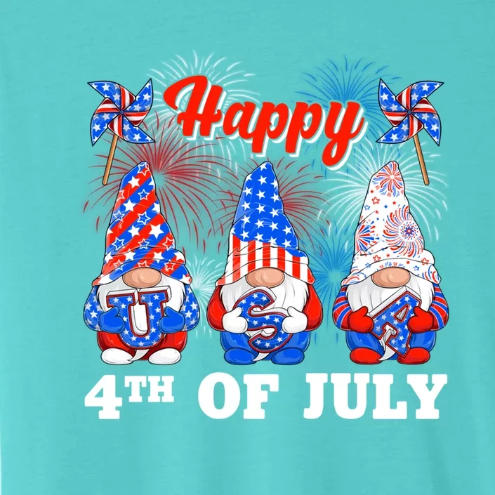 Happy 4th Of July Fireworks Patriotic Usa Gnomes Lovers Cool Gift ChromaSoft Performance T-Shirt