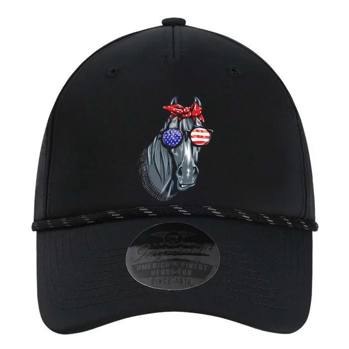 Horse 4th Of July Horse Graphic American Flag Performance The Dyno Cap