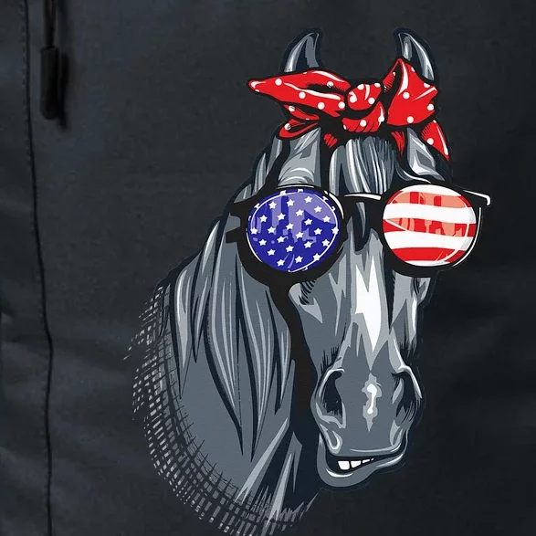 Horse 4th Of July Horse Graphic American Flag Daily Commute Backpack