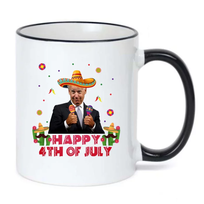 Happy 4th Of July Cinco De Mayo Funny Joe Biden Black Color Changing Mug