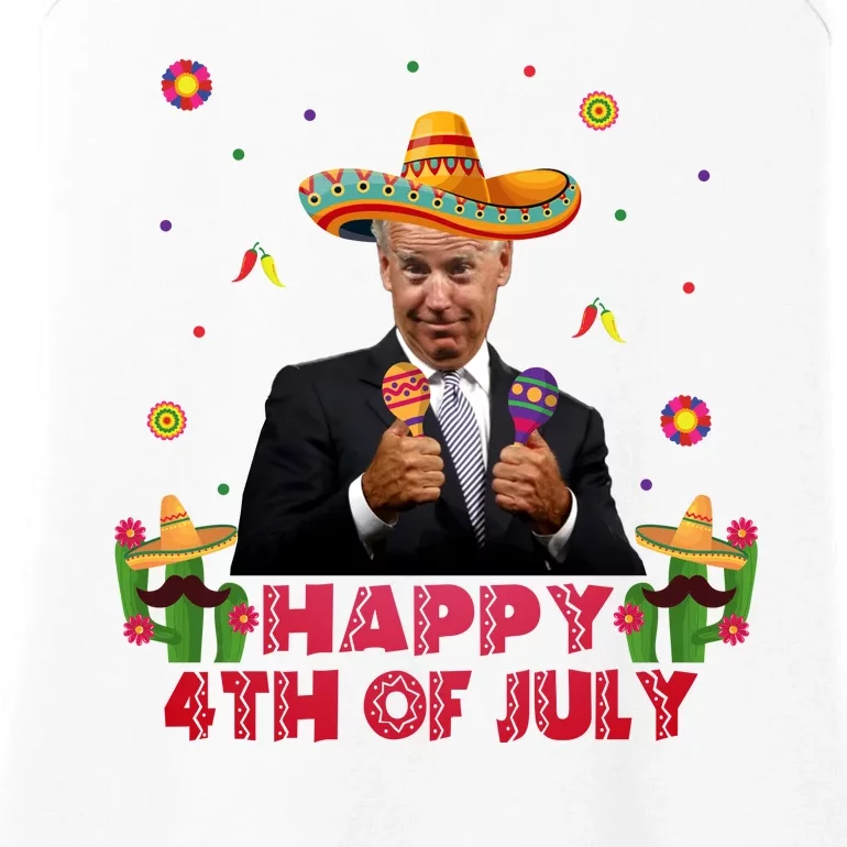 Happy 4th Of July Cinco De Mayo Funny Joe Biden Ladies Essential Tank