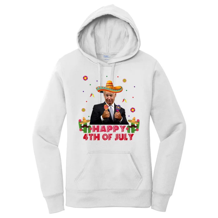 Happy 4th Of July Cinco De Mayo Funny Joe Biden Women's Pullover Hoodie