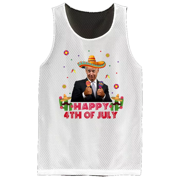 Happy 4th Of July Cinco De Mayo Funny Joe Biden Mesh Reversible Basketball Jersey Tank