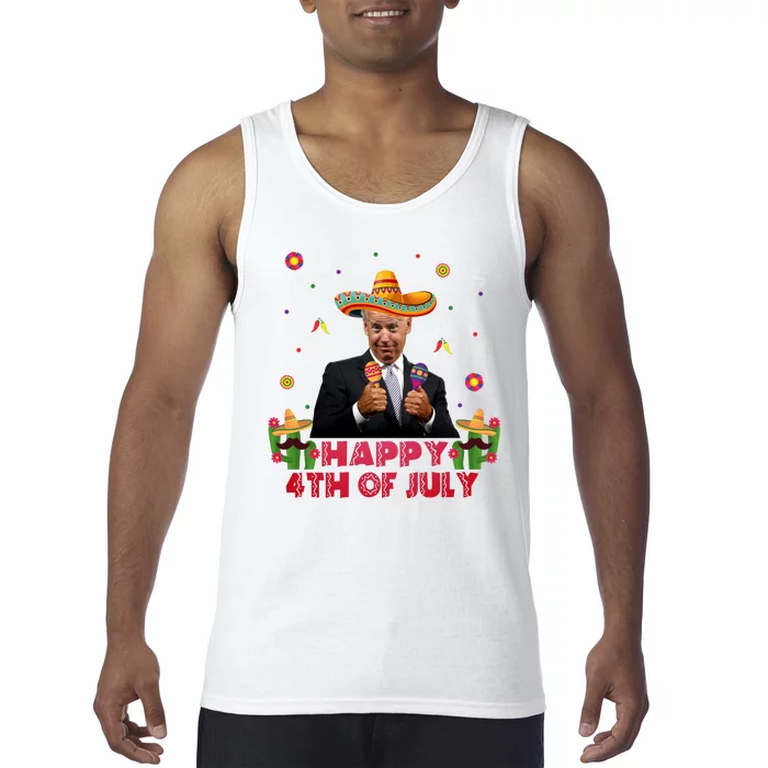 Happy 4th Of July Cinco De Mayo Funny Joe Biden Tank Top