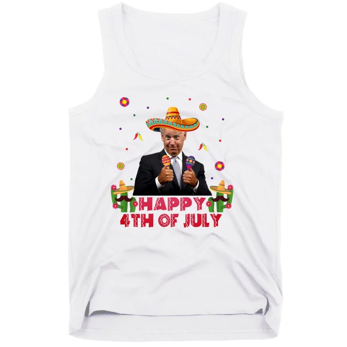 Happy 4th Of July Cinco De Mayo Funny Joe Biden Tank Top