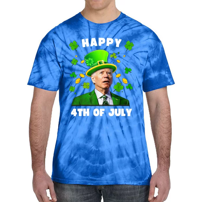 Happy 4th Of July St Patricks Day Funny Confused Joe Biden Great Gift Tie-Dye T-Shirt