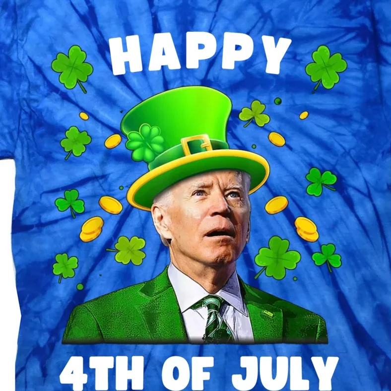 Happy 4th Of July St Patricks Day Funny Confused Joe Biden Great Gift Tie-Dye T-Shirt