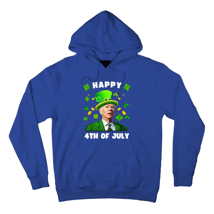 Happy 4th Of July St Patricks Day Funny Confused Joe Biden Great Gift Tall Hoodie