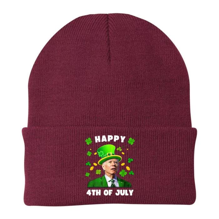 Happy 4th Of July St Patricks Day Funny Confused Joe Biden Great Gift Knit Cap Winter Beanie