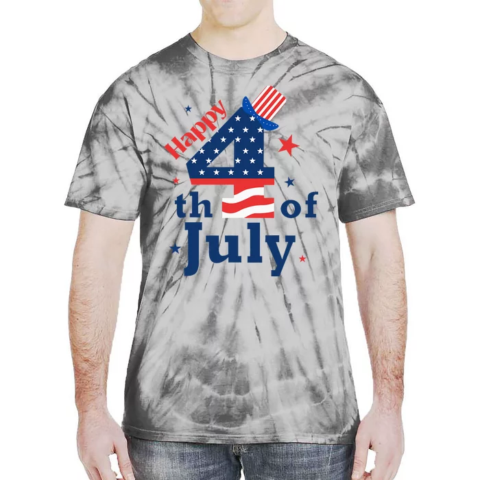 Happy 4th Of July Patriotic American Us Flag Tie-Dye T-Shirt