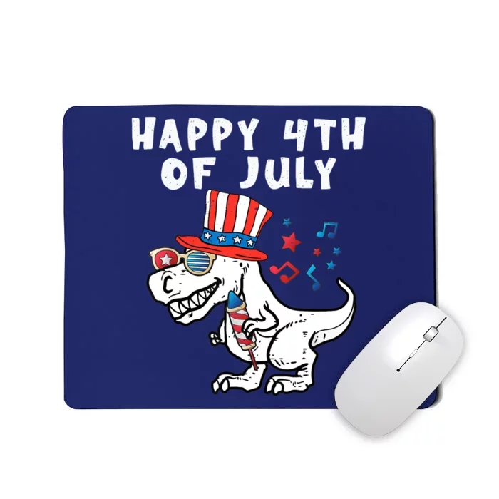 Happy 4th Of July T Rex Dino Dinosaur Baby Boy Mousepad