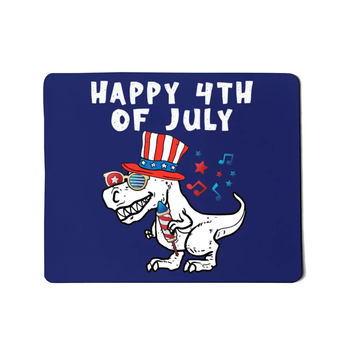 Happy 4th Of July T Rex Dino Dinosaur Baby Boy Mousepad