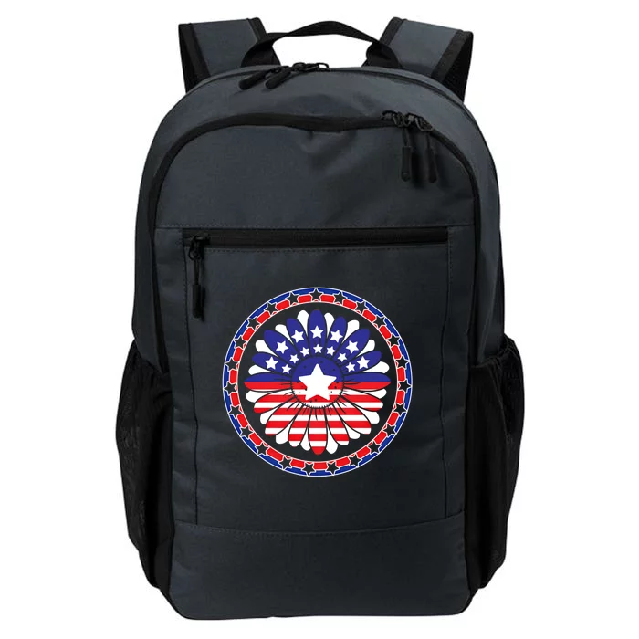 Holiday 4th Of July Gift Sunflower America Patriotic Gift Daily Commute Backpack