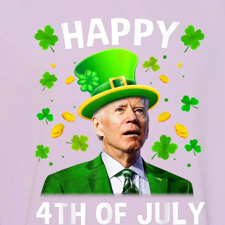 Happy 4th Of July Confused Funny Joe Biden St Patricks Day Garment-Dyed Sweatshirt