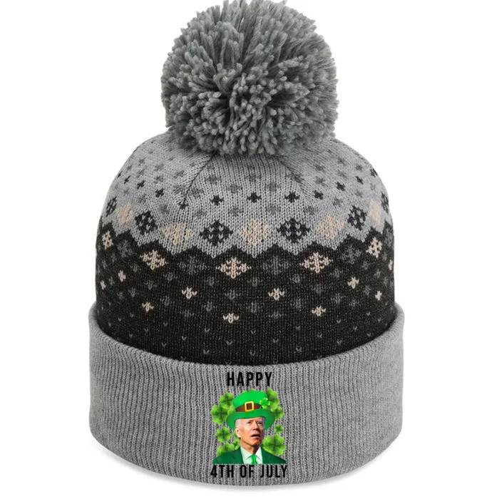 Happy 4th Of July Joe Biden Funny St Patrick's Day The Baniff Cuffed Pom Beanie