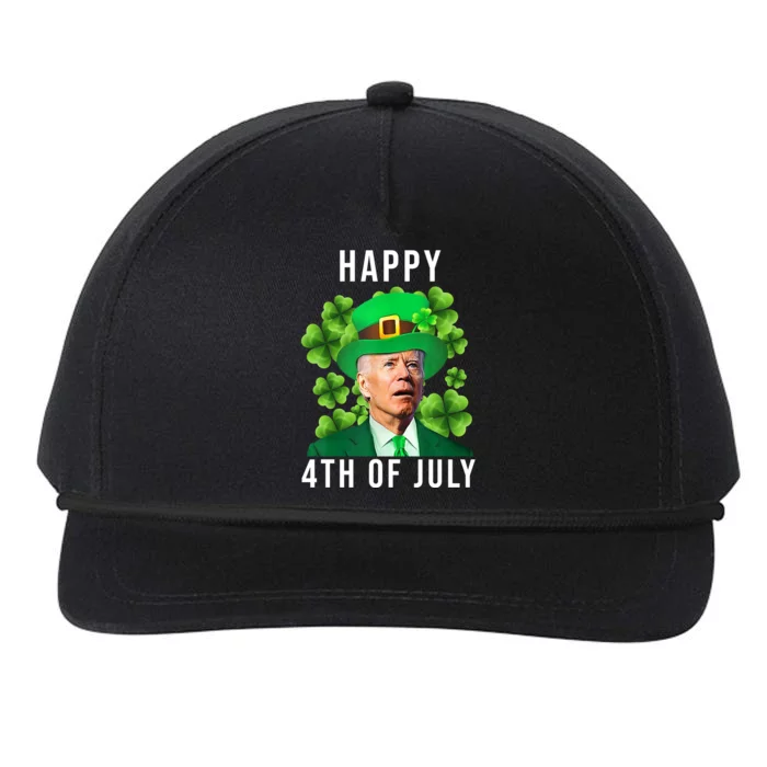 Happy 4th Of July Joe Biden Funny St Patrick's Day Snapback Five-Panel Rope Hat