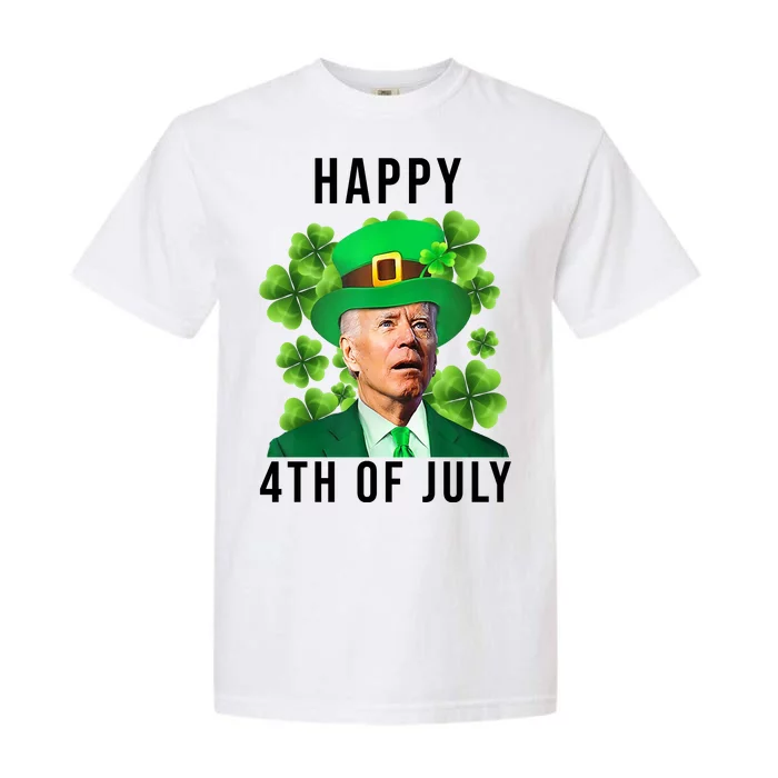 Happy 4th Of July Joe Biden Funny St Patrick's Day Garment-Dyed Heavyweight T-Shirt