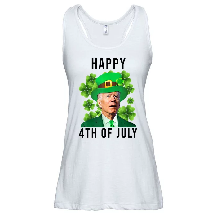 Happy 4th Of July Joe Biden Funny St Patrick's Day Ladies Essential Flowy Tank