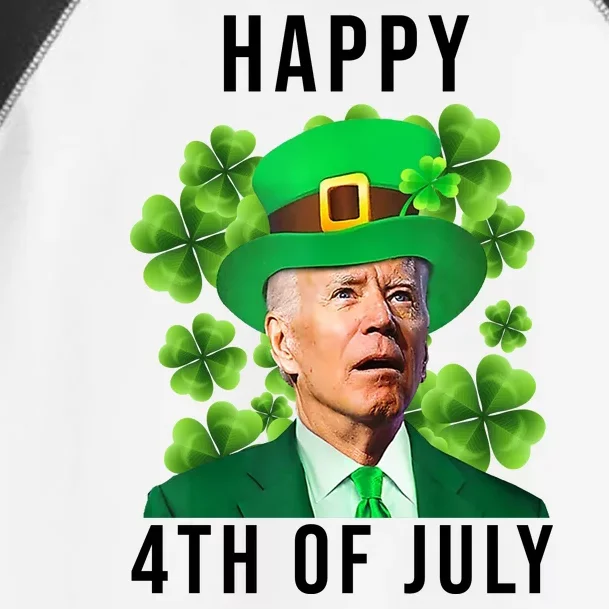 Happy 4th Of July Joe Biden Funny St Patrick's Day Toddler Fine Jersey T-Shirt