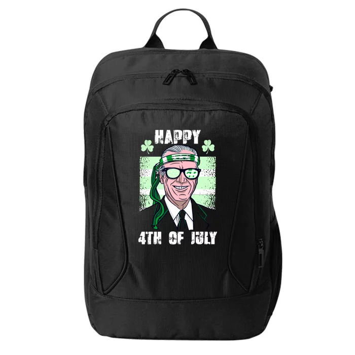 Happy 4th Of July Funny St. Patrick's Day Biden USA Flag Irish City Backpack