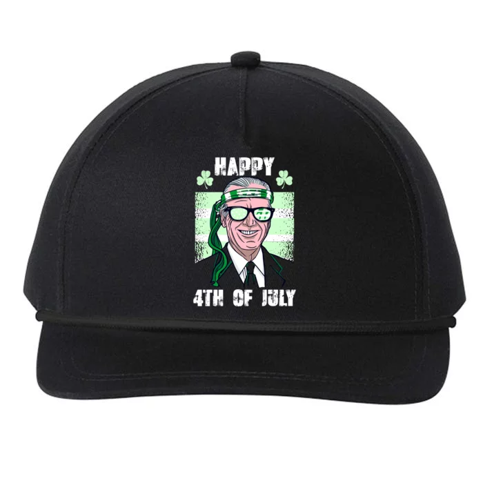 Happy 4th Of July Funny St. Patrick's Day Biden USA Flag Irish Snapback Five-Panel Rope Hat