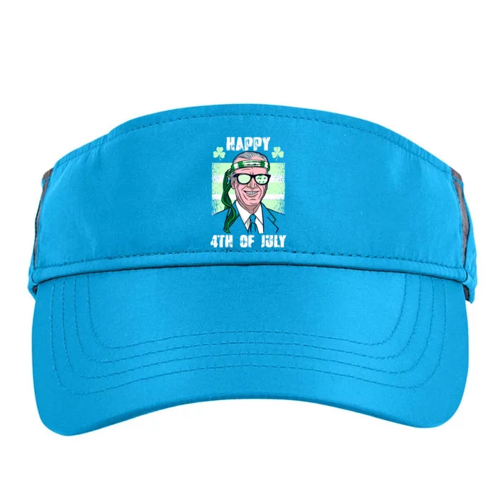 Happy 4th Of July Funny St. Patrick's Day Biden USA Flag Irish Adult Drive Performance Visor