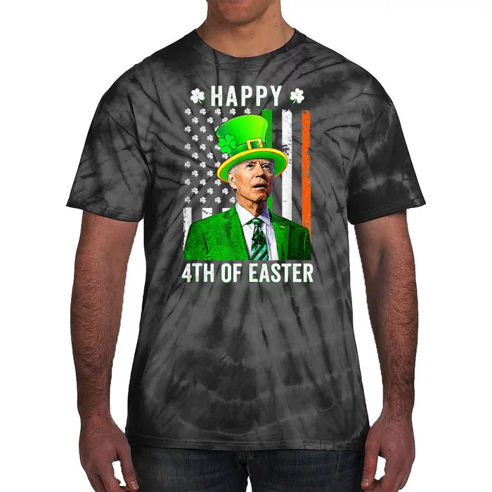 Happy 4th Of Easter St Patricks Day Leprechaun Hat Tie-Dye T-Shirt