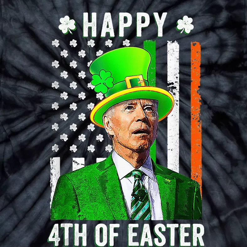 Happy 4th Of Easter St Patricks Day Leprechaun Hat Tie-Dye T-Shirt