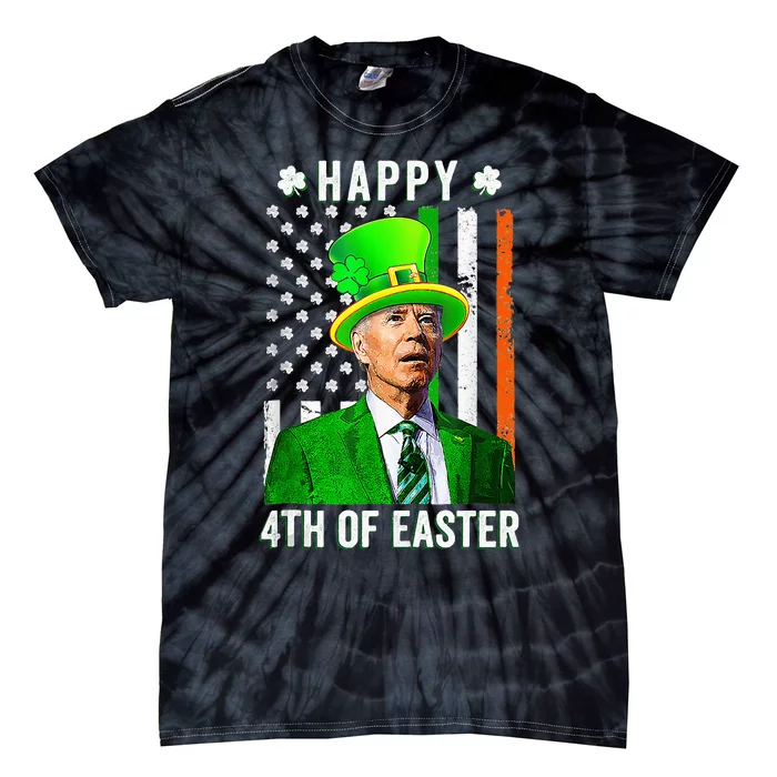 Happy 4th Of Easter St Patricks Day Leprechaun Hat Tie-Dye T-Shirt