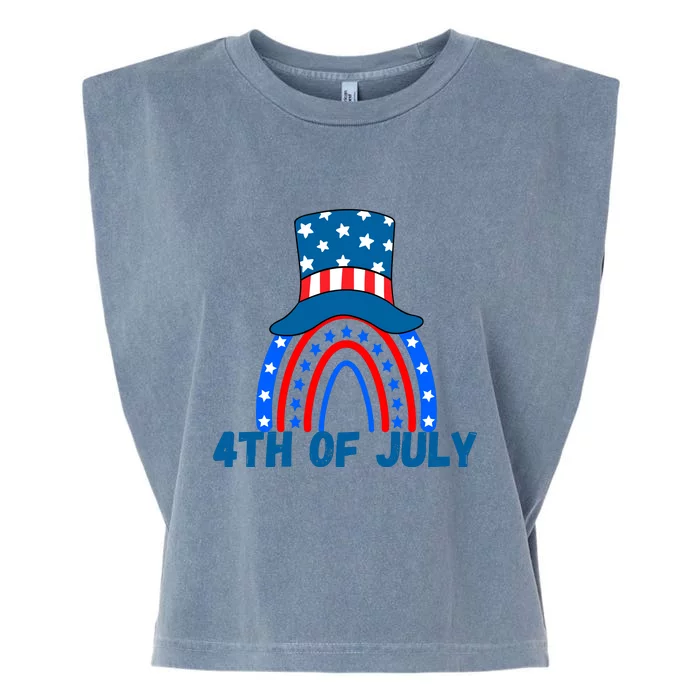 Happy 4th Of July Garment-Dyed Women's Muscle Tee