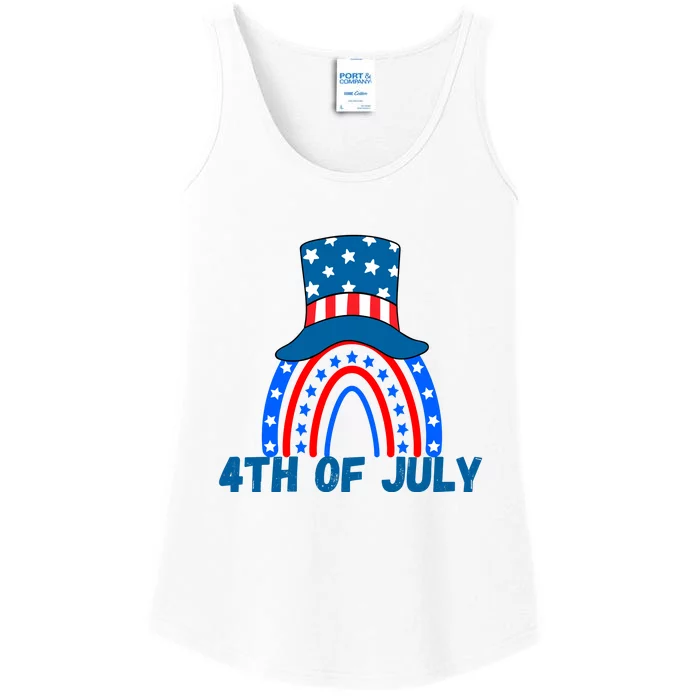 Happy 4th Of July Ladies Essential Tank