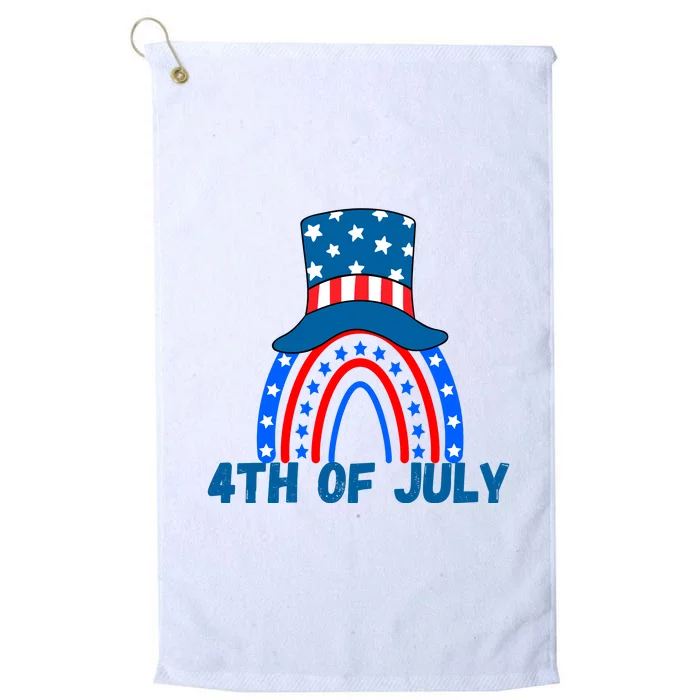 Happy 4th Of July Platinum Collection Golf Towel