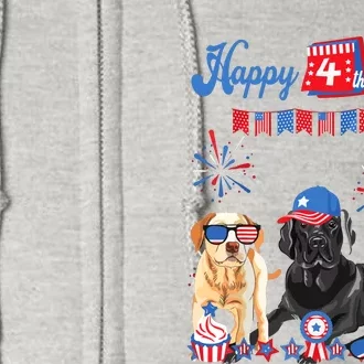 Happy 4th Of July Cool Independence Day Patriotic American Full Zip Hoodie