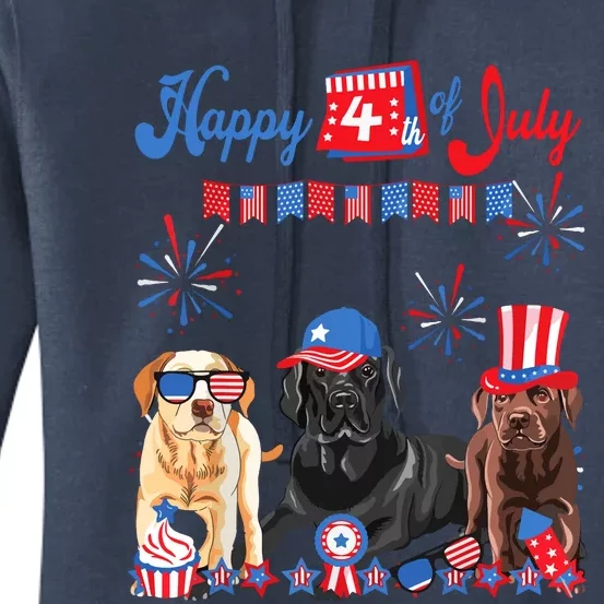 Happy 4th Of July Cool Independence Day Patriotic American Women's Pullover Hoodie