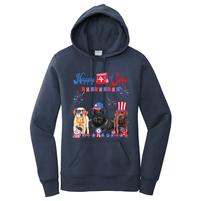 Happy 4th Of July Cool Independence Day Patriotic American Women's Pullover Hoodie