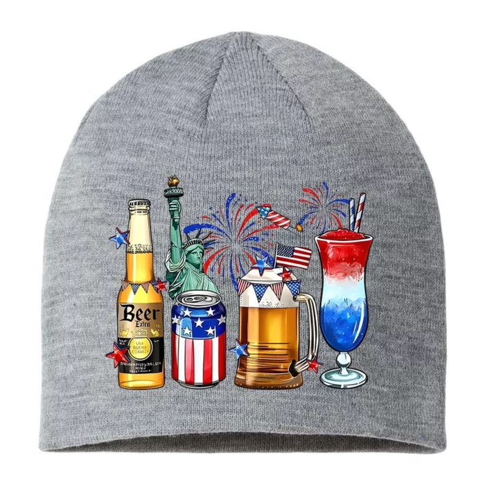 Happy 4th Of July Wine Glasses 8 1/2in Sustainable Knit Beanie