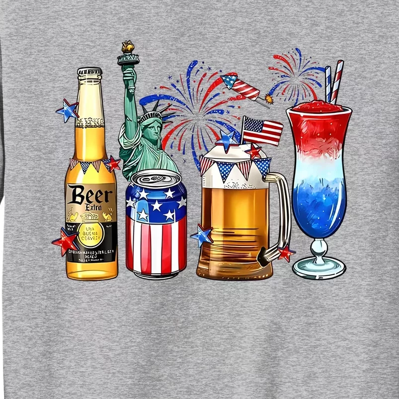 Happy 4th Of July Wine Glasses Tall Sweatshirt