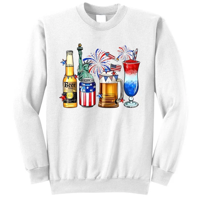 Happy 4th Of July Wine Glasses Sweatshirt