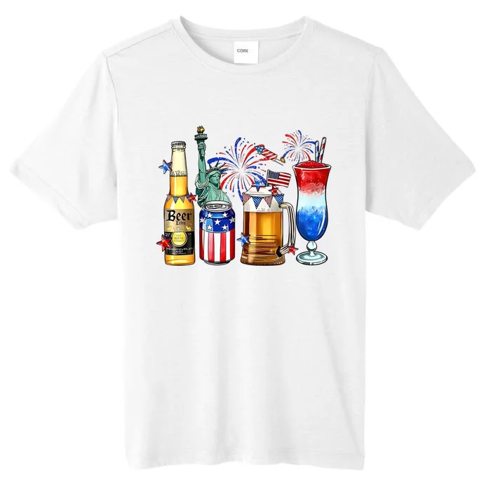 Happy 4th Of July Wine Glasses ChromaSoft Performance T-Shirt