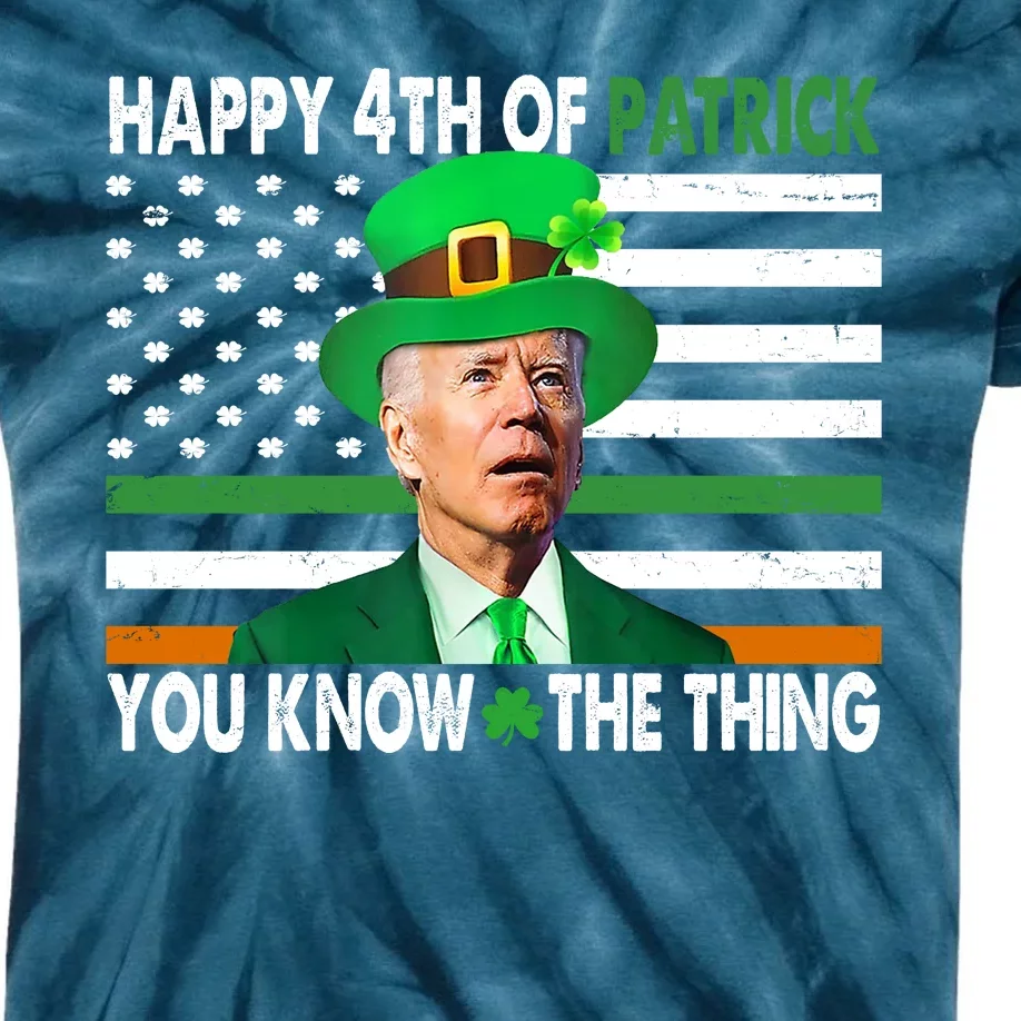 Happy 4th Of Patrick You Know The Thing Funny Biden Kids Tie-Dye T-Shirt